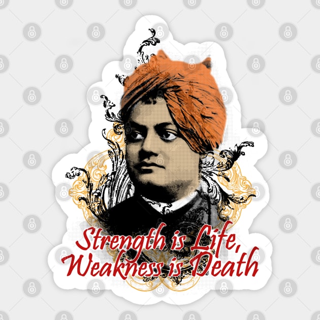 Indian Hindu Monk - Swami Vivekananda Sticker by swarna artz